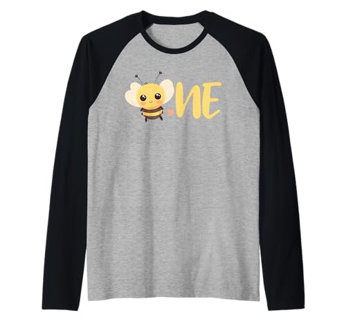 1. Geburtstag Biene, 1. Bienentag, erster Geburtstag Party Mädchen Raglan 1. Geburtstag Biene, 1. Bienentag, erster Geburtstag Party Mädchen Raglan von Bee Birthday Party Matching Family 1 Year Designs