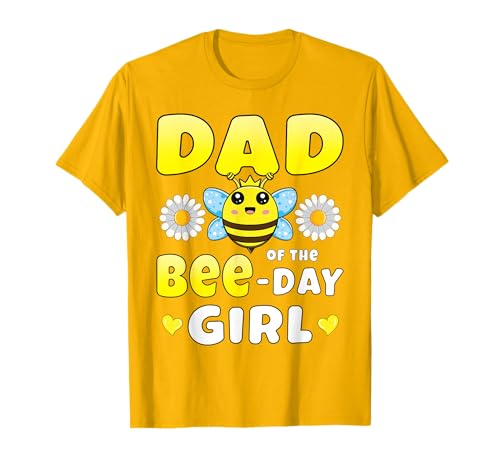 Dad of the Bee Day Girl Matching Bee Birthday Party T-Shirt von Bee Day Birthday Party Co.
