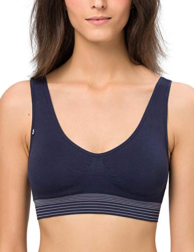 BeeDees Damen Comfee Crop Top Bustier, Blau (Dunkelblau 625), 40/42 von BeeDees