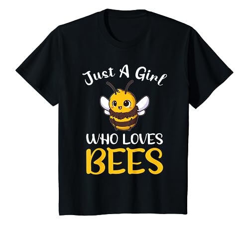 Kinder Just A Girl Loves Bees Mädchen-Schlafanzug mit Bienen-Motiv T-Shirt von Bee Kids Tees by Zd