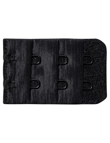 BeeDees Damen BH- Verlängerung im 3-er Pack Microfun V Schwarz, One Size mit Innenseite aus Plüsch, dreifach verstellbar von BeeDees