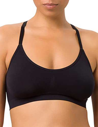 BeeDees Damen Bralette Comfee Pure schwarz, One Size Bügelloser One-Size-BH Schmale Träger von BeeDees