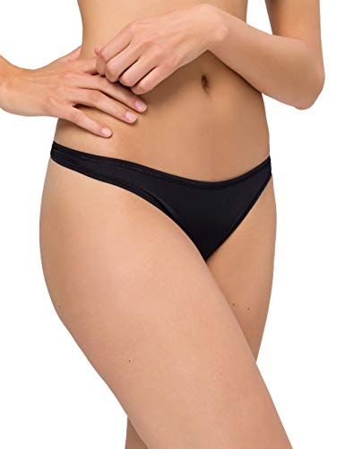 BeeDees Damen Hüftstring Stepy Soft String (5-er Pack) schwarz | 40 von BeeDees