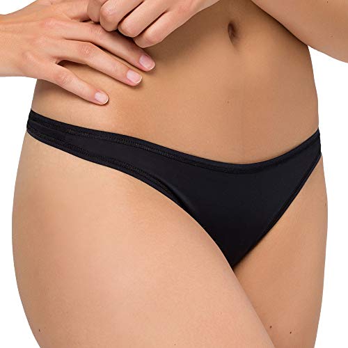 BeeDees Damen Hüftstring Stepy Soft String schwarz | 38 von BeeDees