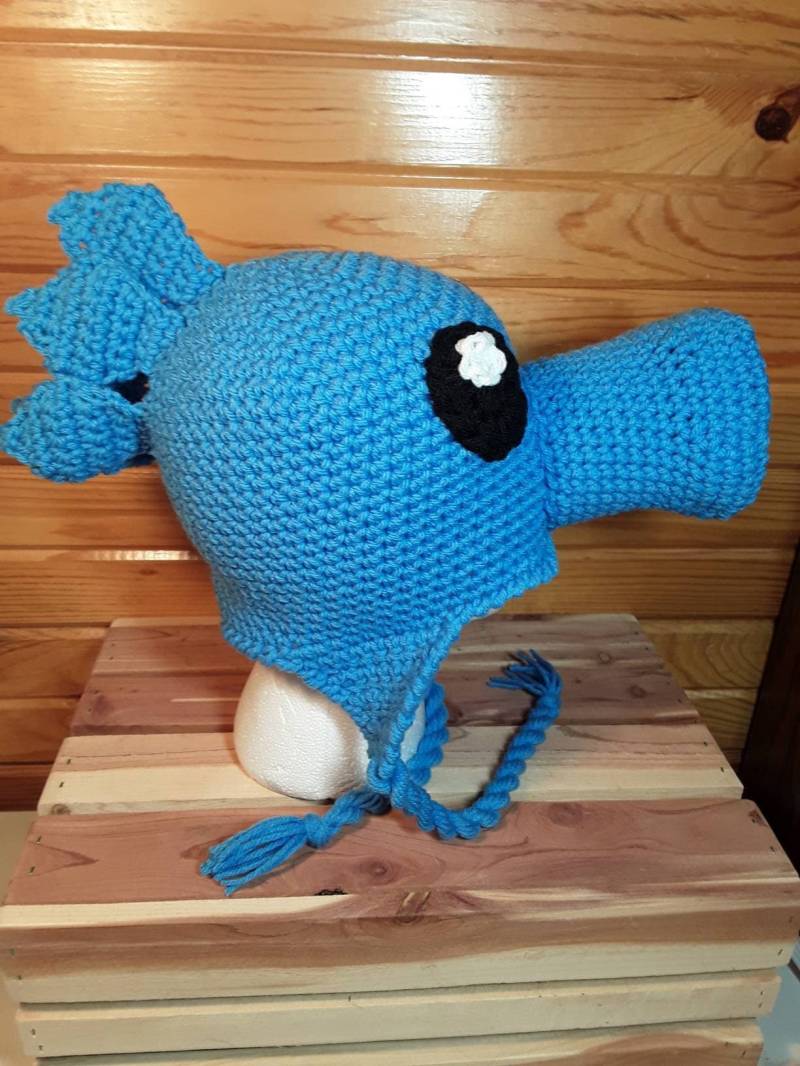 Eis Mütze Erbsenschieter Erbsen Shooter Häkelhut Beanie Zipfelmütze Mit Ohrenklappen von BeeEweDesigns