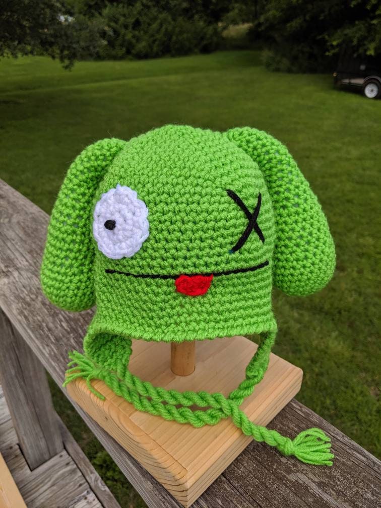 Gehäkelte Hässliche Puppen Ochsen Inspirierte Häkelmütze Mütze Stocking Cap Mit Ohrenklappen von BeeEweDesigns