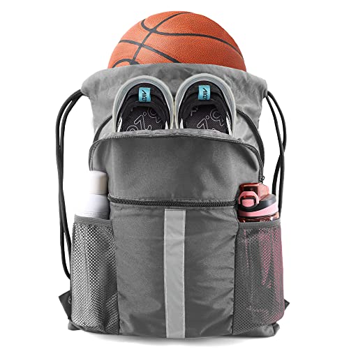 BeeGreen Rucksack mit Kordelzug und Schuhfach, Größe XL, für Fitnessstudio, Sport, Kordelzug, Reines Grau, X-Large, Classic BeeGreen Rucksack mit Kordelzug und Schuhfach, Größe XL, für Fitnessstudio, Sport, Kordelzug, Reines Grau, X-Large, Classic von BeeGreen