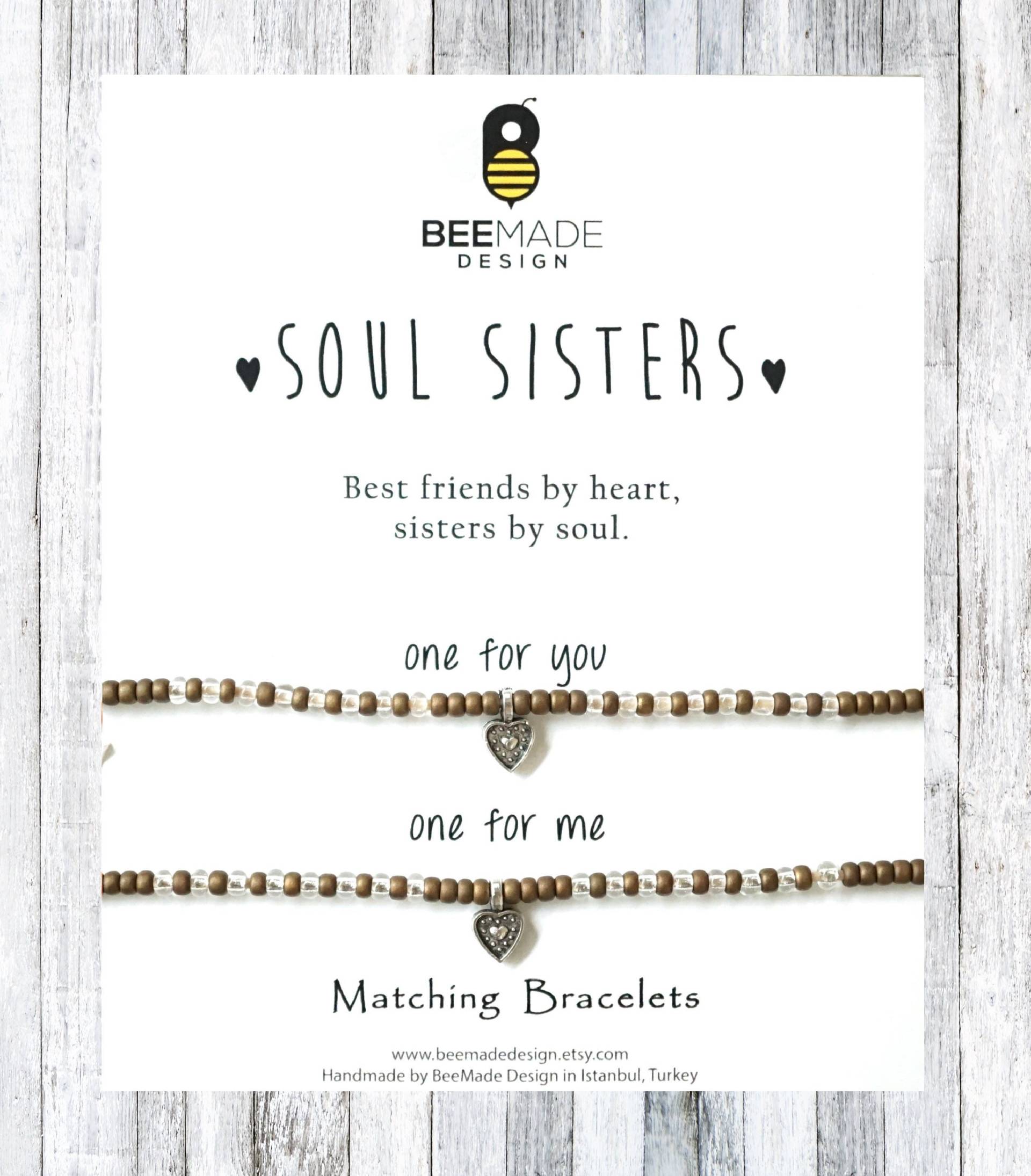 Freundschaftsarmbänder Handgefertigte Rocailles Perlen - Verstellbar von BeeMadeDesign