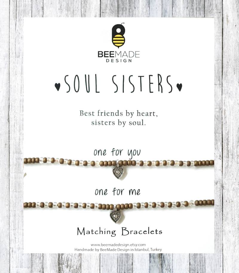 Freundschaftsarmbänder Handgefertigte Rocailles Perlen - Verstellbar von BeeMadeDesign