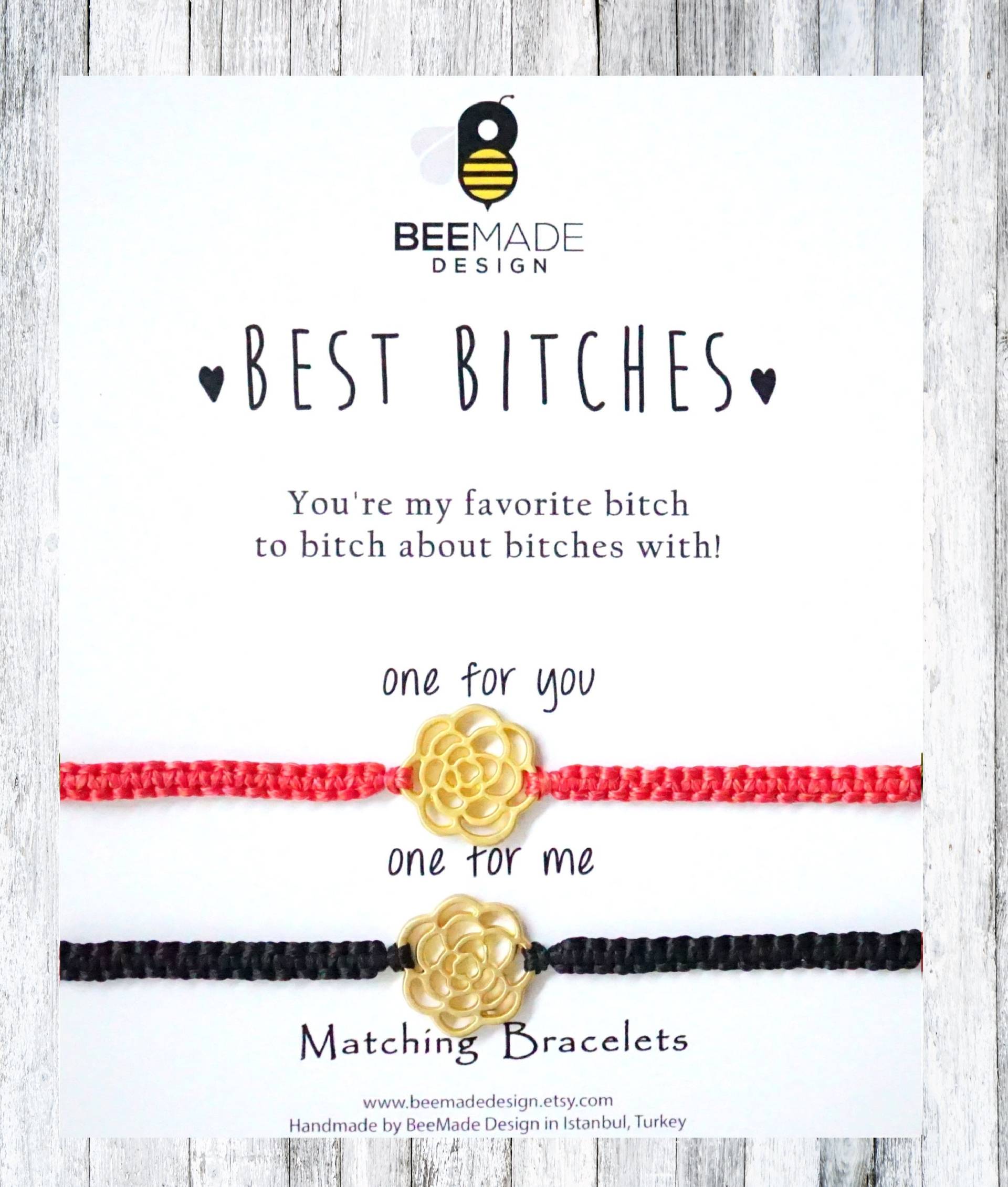 Freundschaftsarmband Set Handgefertigtes Makramee Für Zwei | Individualisierbar von BeeMadeDesign