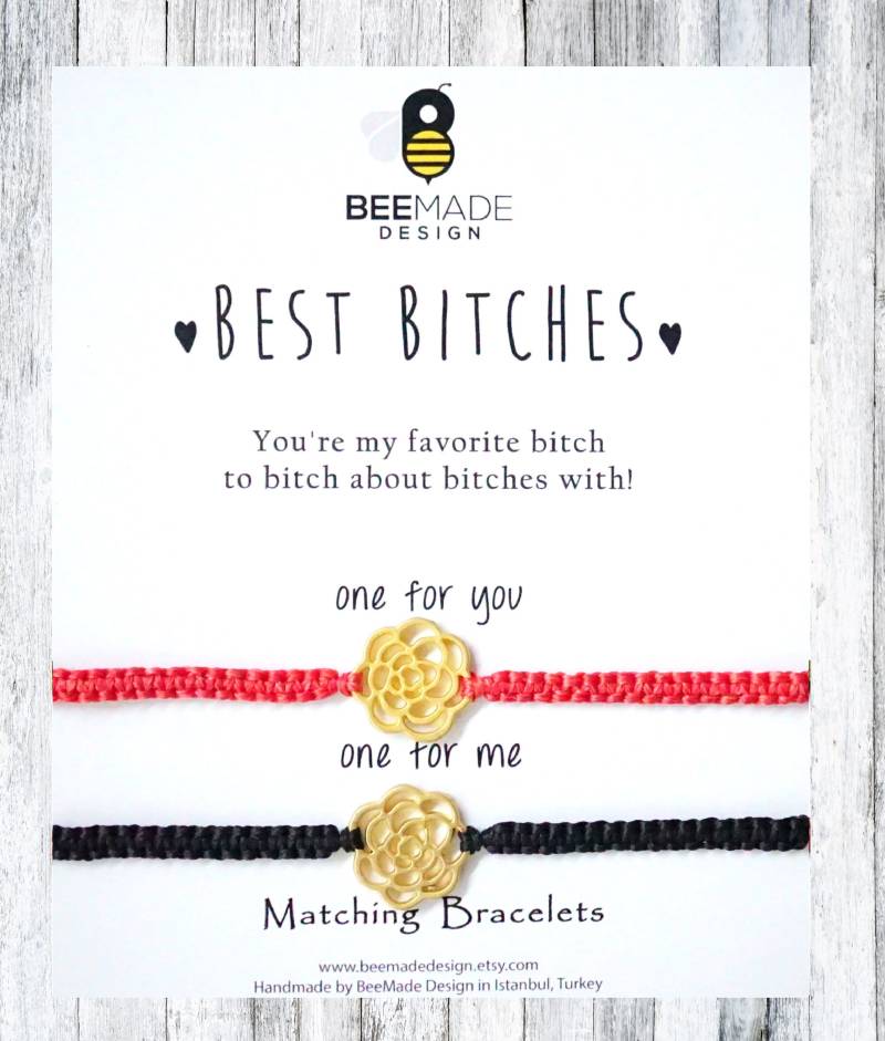 Freundschaftsarmband Set Handgefertigtes Makramee Für Zwei | Individualisierbar von BeeMadeDesign