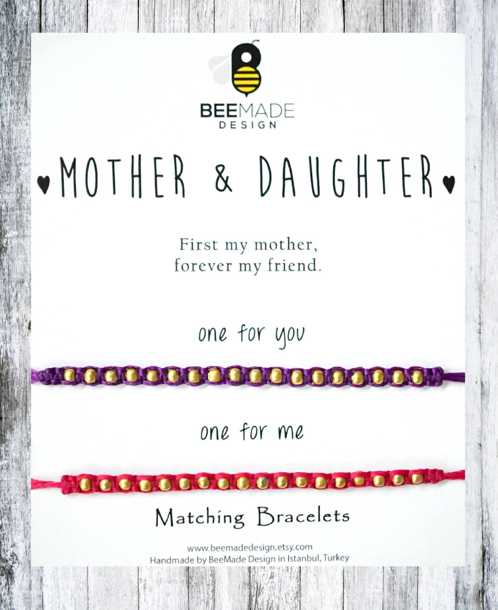Mutter Tochter Schmuck Mama Und Passendes Makramee Armband Für Von Geschenke Geburtstag Geschenk von BeeMadeDesign