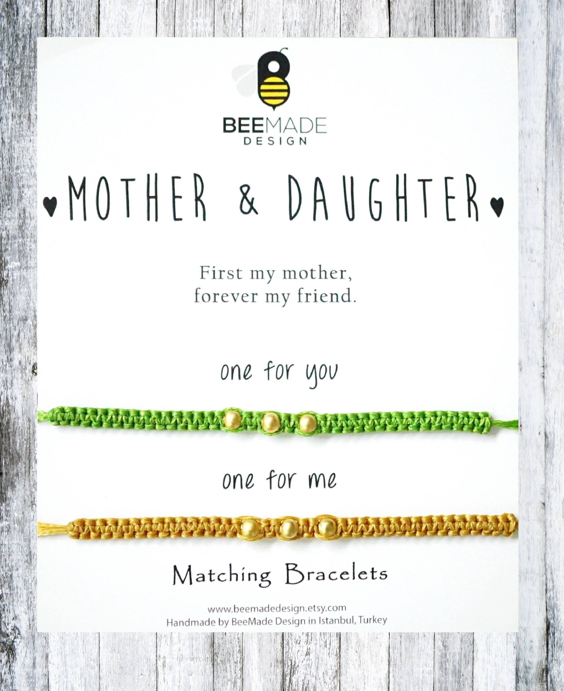 Mutter Und Tochter Makramee Armband Mama 2 Geschenk Für Passende Geburtstagsgeschenk Von Geschenke von BeeMadeDesign