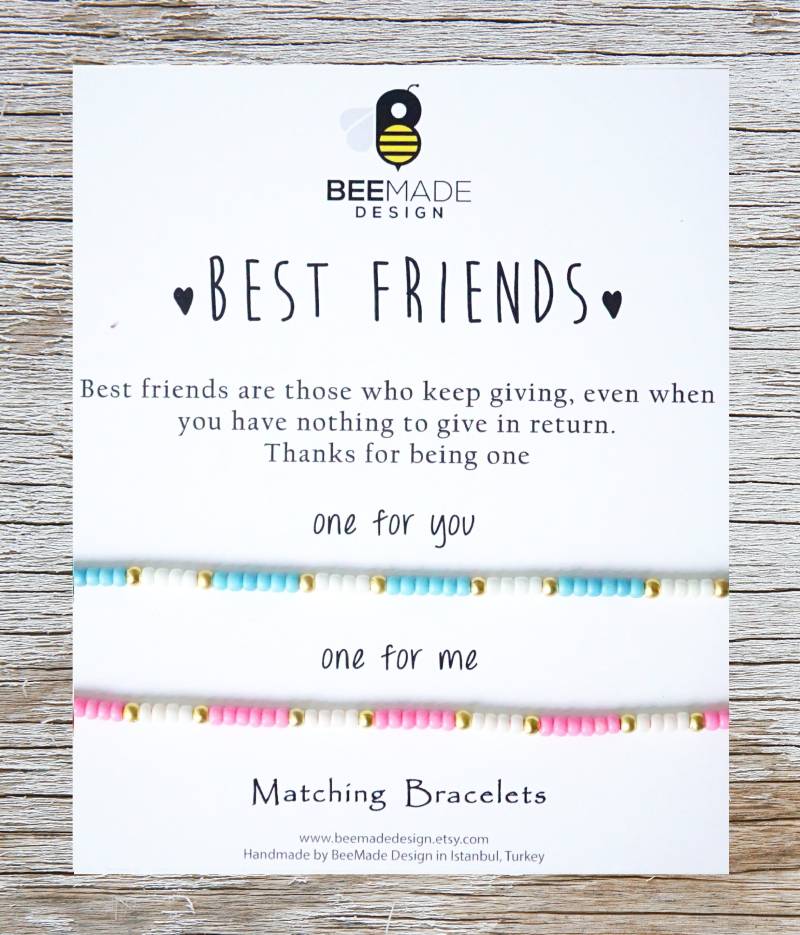 Perlenarmbänder Passender Freundschaftsschmuck Für Zwei von BeeMadeDesign
