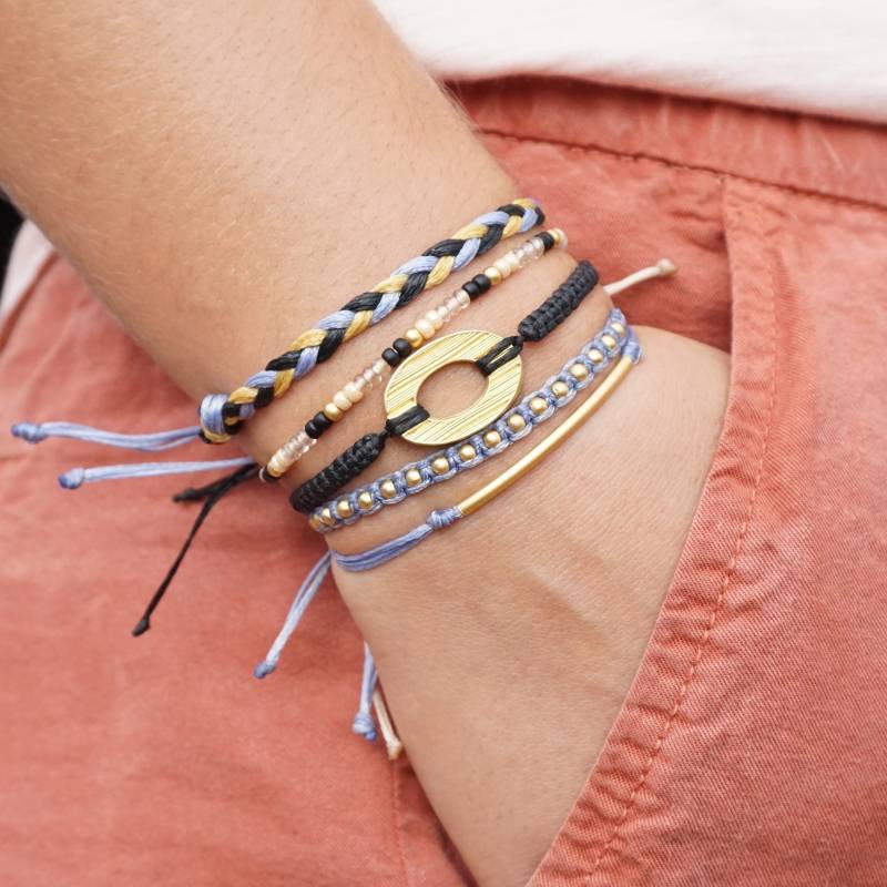 Perlen Armband Set Makramee Gewebte Boho Armbänder von BeeMadeDesign