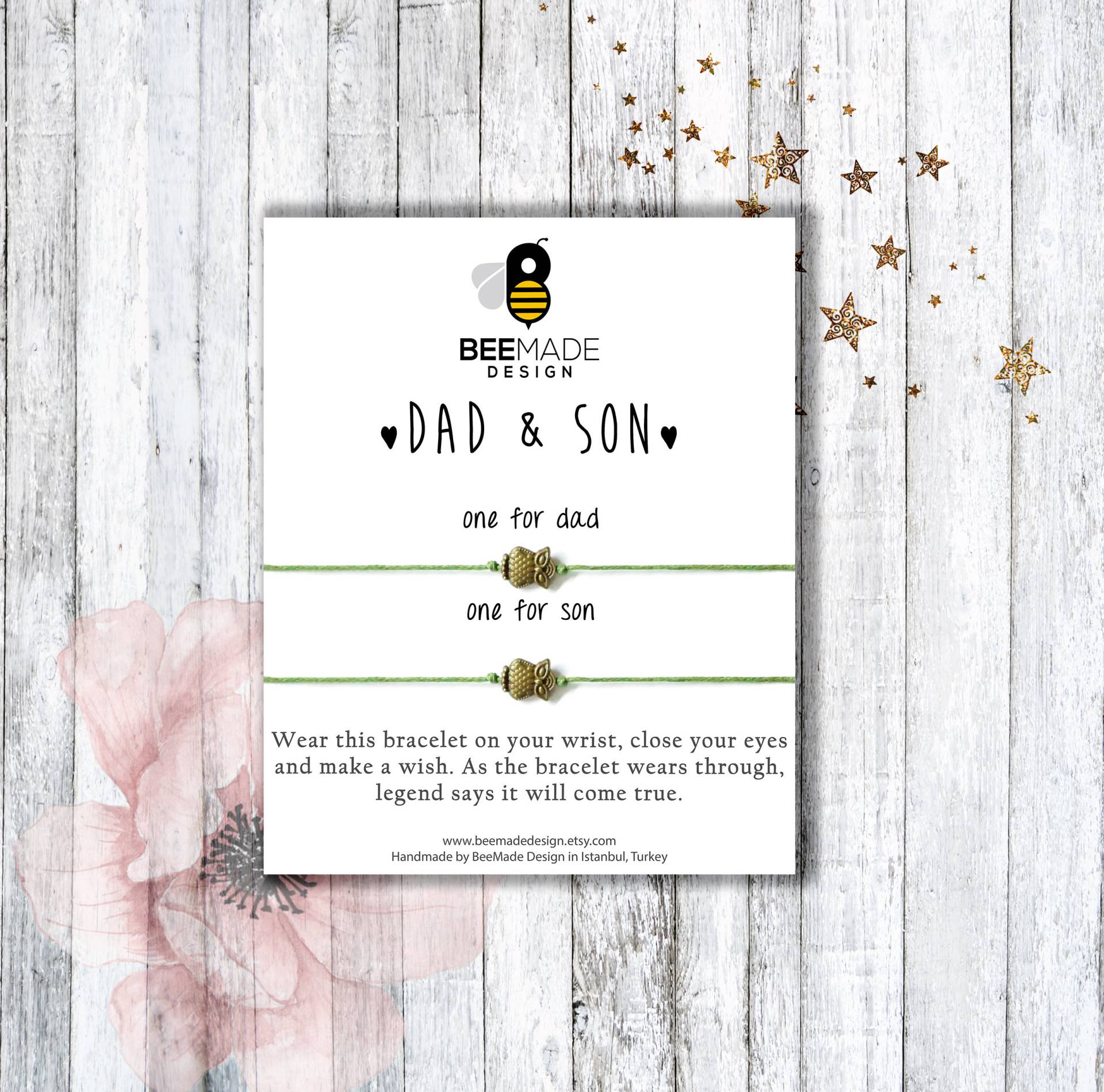 Vatertagsgeschenk Für Vater-Sohn-Armband-Geschenk Von Sohnvatergeschenk Personalisierte Geschenke Papa-Sohn-Armbänder Sohngeschenk Papa Und Sohn von BeeMadeDesign