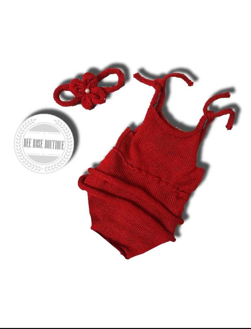 Rüschen Strampler Set| Baby Mädchen Kommt Nach Hause Outfit| Gestrickte Babykleidung| Preemie Kleidung| Baby Mädchen| Strick Bodysuit von BeeRoseBoutique