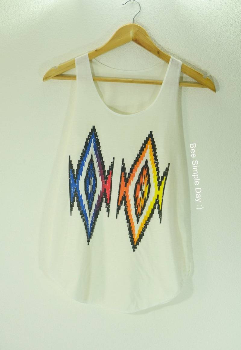 Azteken Tank-Top Weichheit Shirt Sommer-Shirt von BeeSimpleDay