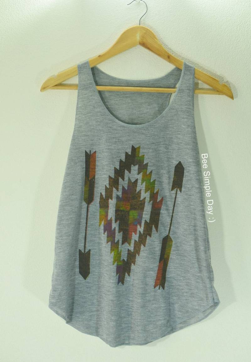 Tank Top Aztec Weichheit Stoff Hohe Qualitätsmode T-Shirt Vintage-Tank-Tops Für Frau Kale Kurze Yoga Training Shirt Festi von BeeSimpleDay