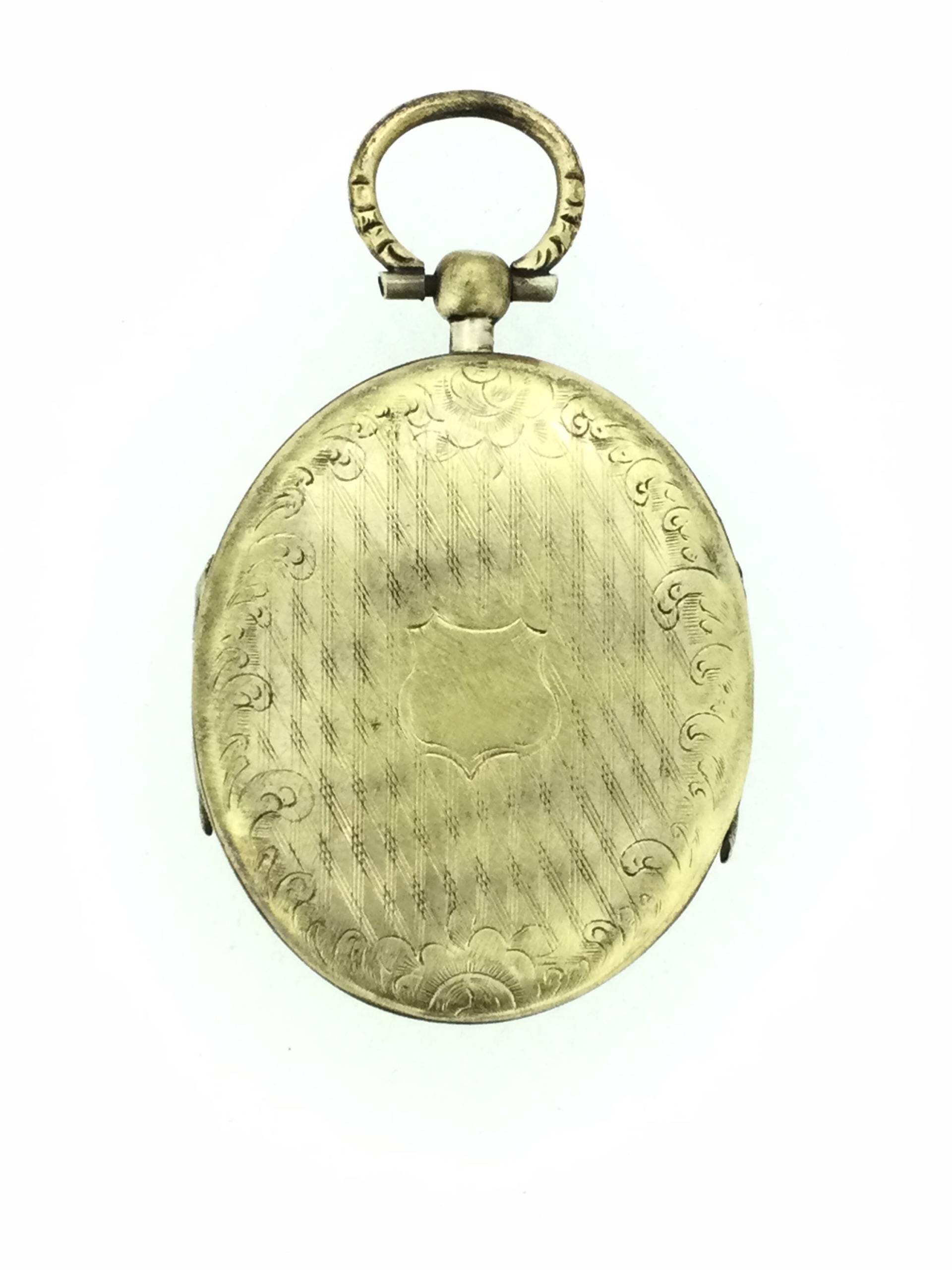 Antike Dreifache Medaillon Anhänger Fob Große Leistungsstarke Ätz Gold Filled von BeeTreeltd