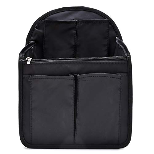 BeeViuc Rucksack Organizer Filz für Fjallraven Kanken (16L / No 2) Fächer für Handy, Laptop, Mappen, Schlüssel UVM. | Ideal für Schule, Studium, Arbeit, Reisen oder Freizeit Größe - Schwarz(S) von BeeViuc