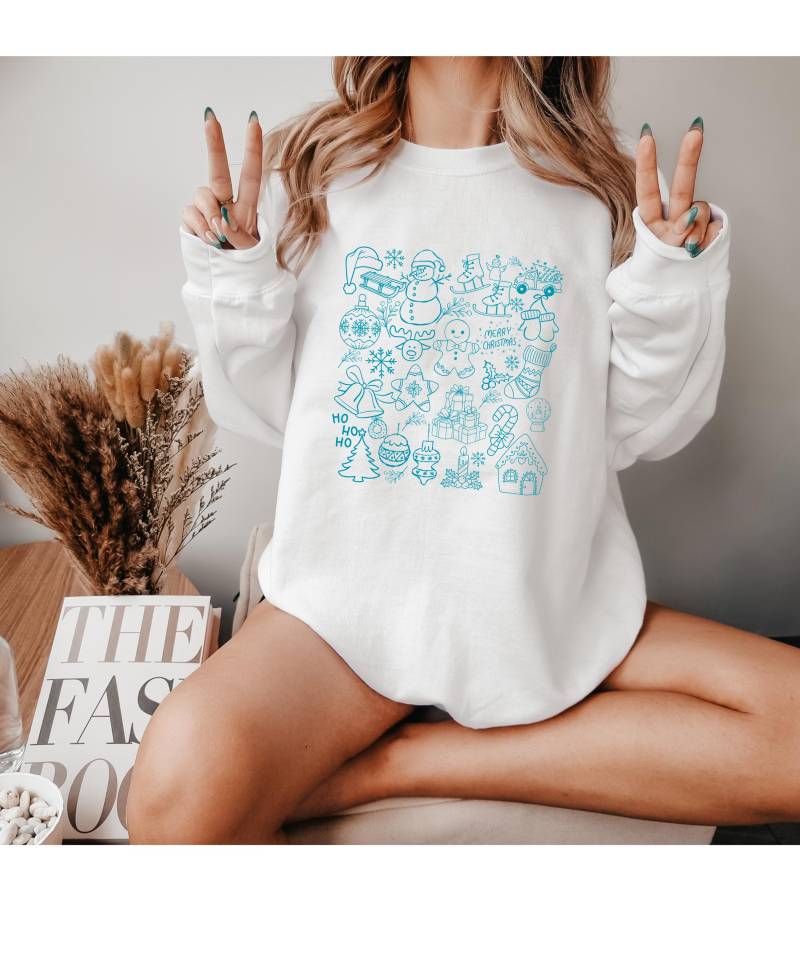 Christmas Sweater|Cozy X-Mas Sweater|Merry Christmas|Hohoho|Christmas Print|X-Mas Present For Woman|Retro X-Mas|Winter Season|Happy von BeeWitchedAtelier