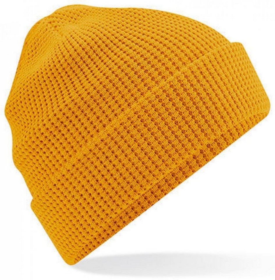 Beechfield® Bommelmütze Organic Cotton Waffle Beanie - 100% Bio-Baumwolle von Beechfield®