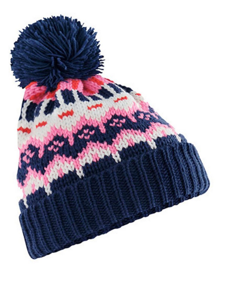 Beechfield® Bommelmütze Bequeme Herren Strickmütze / Wintermütze / Mütze / Beanie Vollfleece-Futter innen von Beechfield®