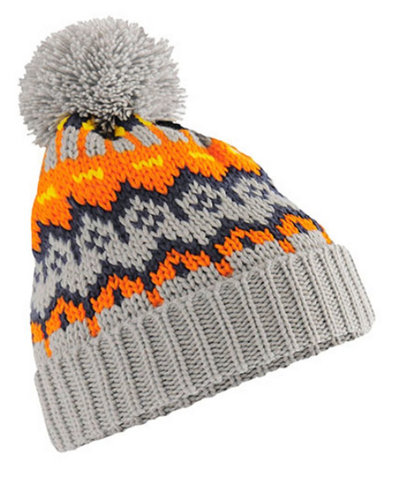 Beechfield® Bommelmütze Bequeme Herren Strickmütze / Wintermütze / Mütze / Beanie Vollfleece-Futter innen von Beechfield®