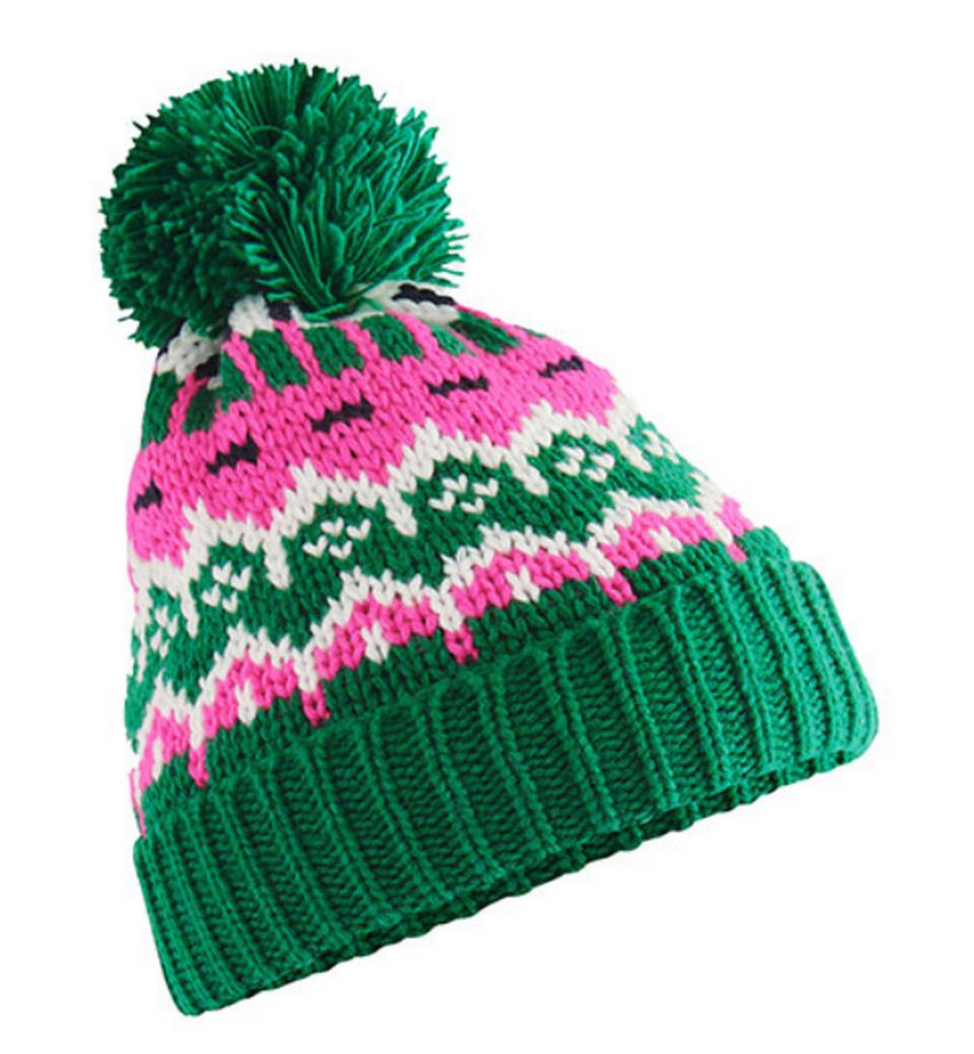 Beechfield® Bommelmütze Bequeme Herren Strickmütze / Wintermütze / Mütze / Beanie Vollfleece-Futter innen von Beechfield®