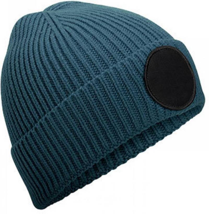 Beechfield® Bommelmütze Circular Fashion Patch Beanie 1-lagig gestrickt von Beechfield®