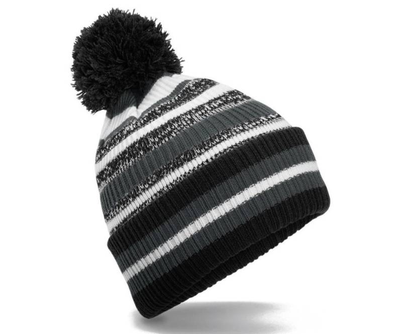 Beechfield® Bommelmütze Strickmütze Herren Damen Skimütze Beanie Strick Mütze von Beechfield®