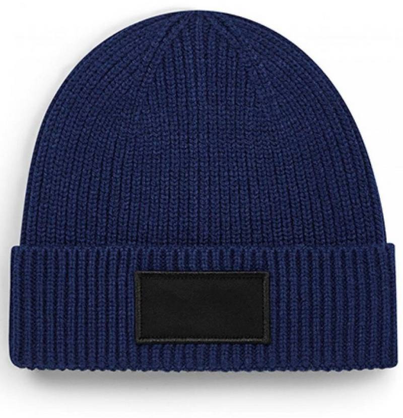Beechfield® Outdoorhut Fashion Patch Beanie gerippter Strick von Beechfield®