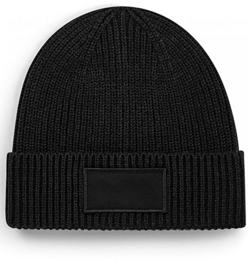 Beechfield® Outdoorhut Fashion Patch Beanie gerippter Strick von Beechfield®