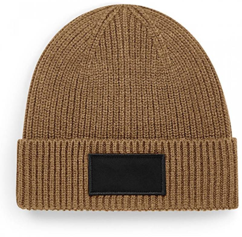 Beechfield® Outdoorhut Fashion Patch Beanie gerippter Strick von Beechfield®