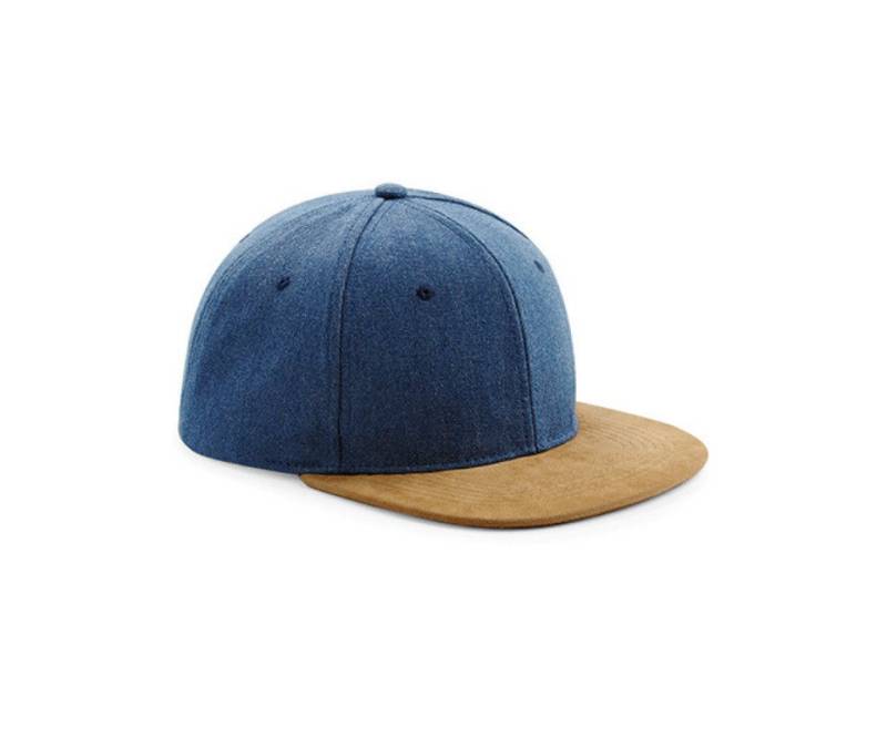 Beechfield® Snapback Cap Denim Kappe 6 Panel Denim Unisex Retro Style Herren Damen von Beechfield®