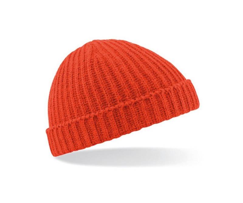 Beechfield® Strickmütze Fischermütze Herren Trawler Beanie Kurze Seemannsmütze Kurz Fischerman von Beechfield®