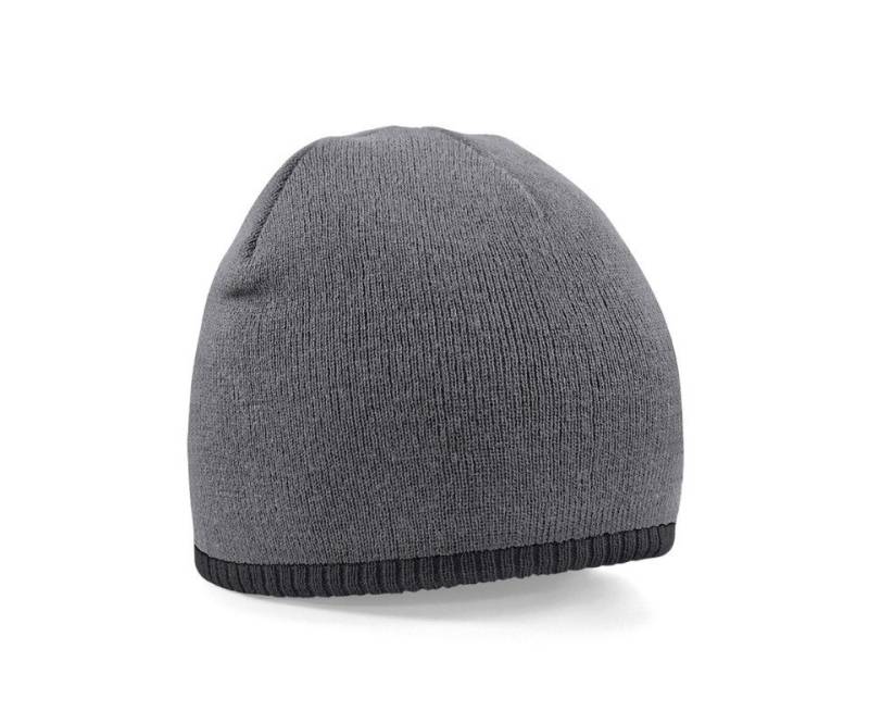 Beechfield® Strickmütze Herren Damen Strick Mütze Beanie Sport Grau Leicht von Beechfield®