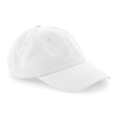 Beechfield® B652N Bio-Baumwolle 6 Panel Dad Cap, weiß, One size von Beechfield