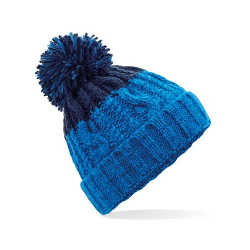 Beechfield B437 Apres Beanie (Azure Blue/Oxford Navy) von Beechfield