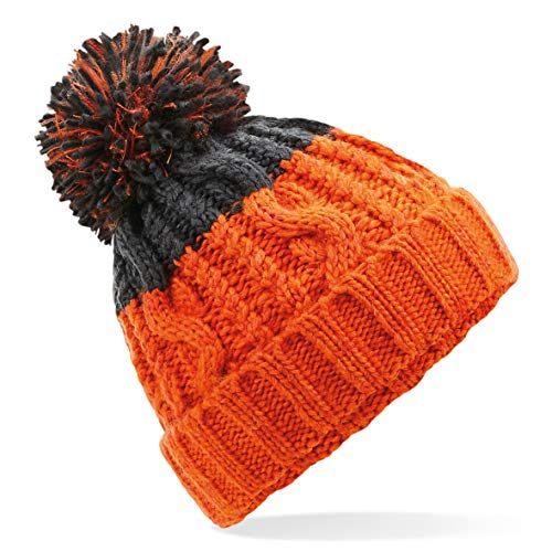 Beechfield B437 Apres Beanie (Orange/Graphite Grey) von Beechfield