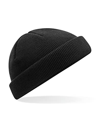 Beechfield B43R Recycled Mini Fisherman Beanie - Black von Beechfield