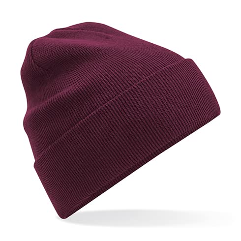 Beechfield B45N Organic Cotton Original Cuffed Beanie - Burgundy von Beechfield