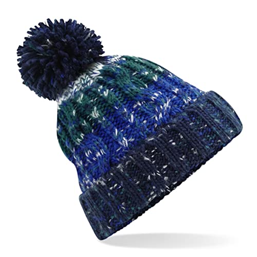 Beechfield B486 Corkscrew Pom Pom Beanie - Alpine Blues von Beechfield