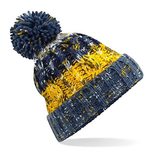 Beechfield B486 Corkscrew Pom Pom Beanie - Morning Frost von Beechfield
