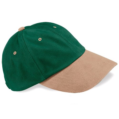 Beechfield B57 Klassisches 6-Panel-Cap Gr. One Size, Multicoloured - Forest Green/Taupe von Beechfield