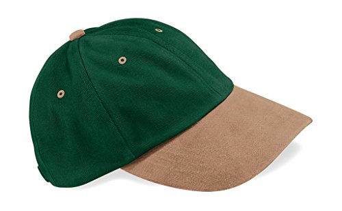Beechfield B57 Klassisches 6-Panel-Cap Gr. One Size, Multicoloured - Forest Green/Taupe von Beechfield