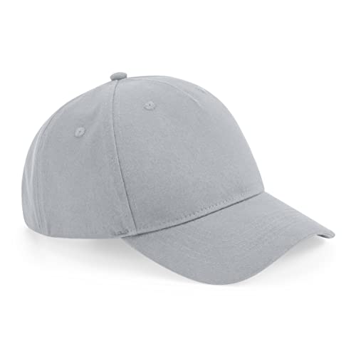 Beechfield B62N Bio-Baumwolle 5 Panel Cap, hellgrau, One size von Beechfield