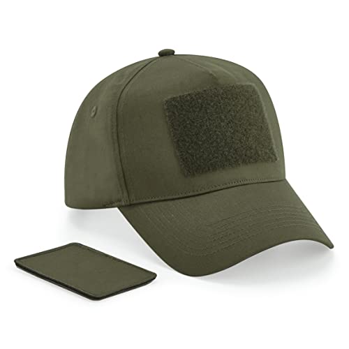 Beechfield B638 Abnehmbare Patch 5 Panel Cap, military green, One size von Beechfield