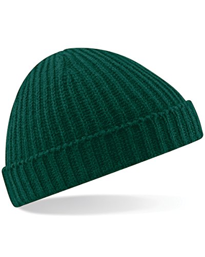 Beechfield Beanie-Mütze Unisex Retro-Fischer-Design, grün, B460 von Beechfield